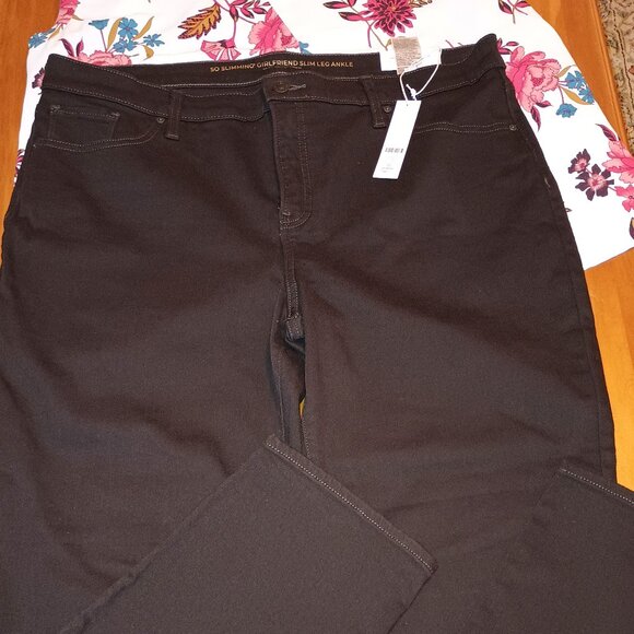 Chico's Size 16 So Slimming Girlfriend Brown Jeans (NWT) - Picture 1 of 14